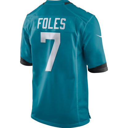 Jacksonville Jaguars Nick Foles Teal Game Teal Football Jersey product image