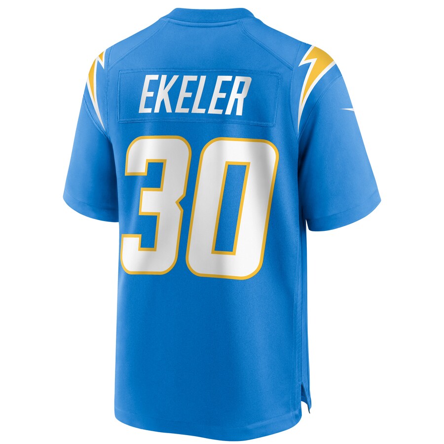 Los Angeles Chargers Austin Ekeler Powder Game Blue Football Jersey product image