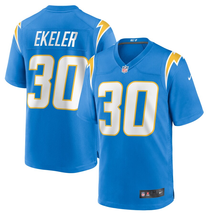 Los Angeles Chargers Austin Ekeler Powder Game Blue Football Jersey product image