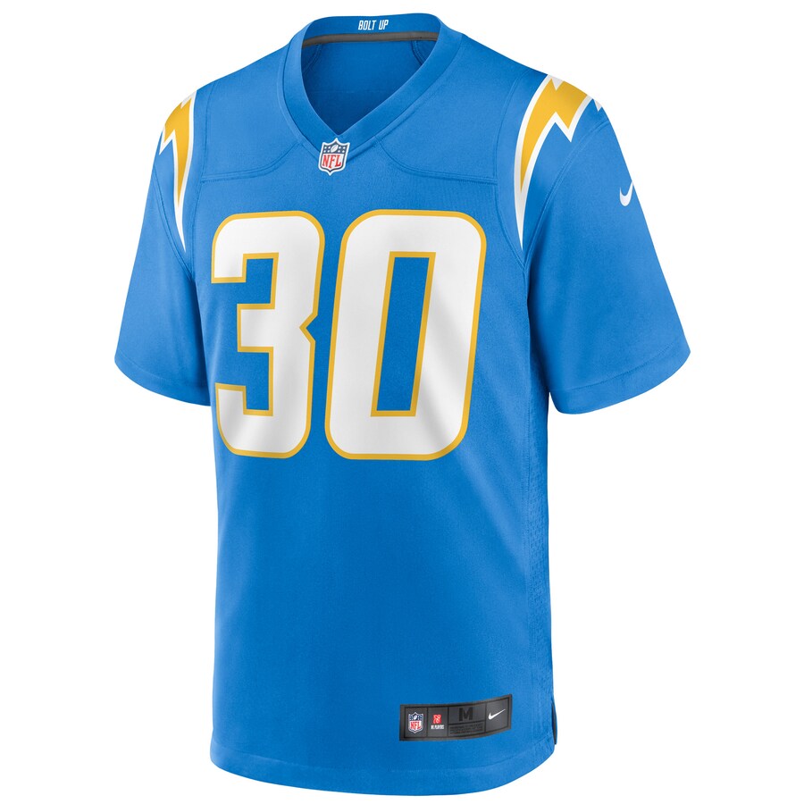 Los Angeles Chargers Austin Ekeler Powder Game Blue Football Jersey product image