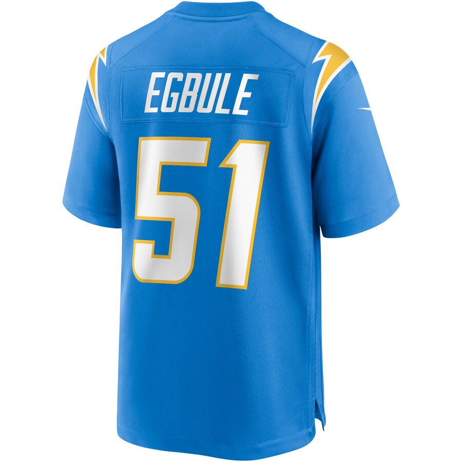 Los Angeles Chargers Emeke Egbule Powder Game Blue Football Jersey product image