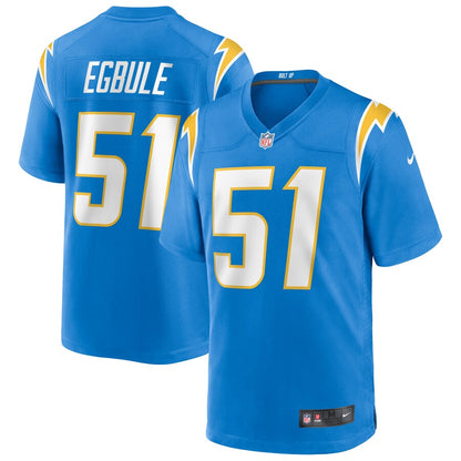 Los Angeles Chargers Emeke Egbule Powder Game Blue Football Jersey product image