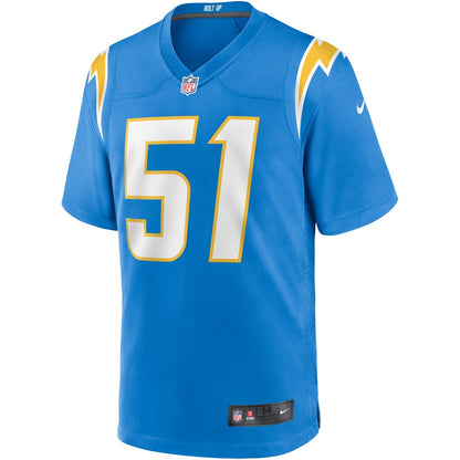 Los Angeles Chargers Emeke Egbule Powder Game Blue Football Jersey product image