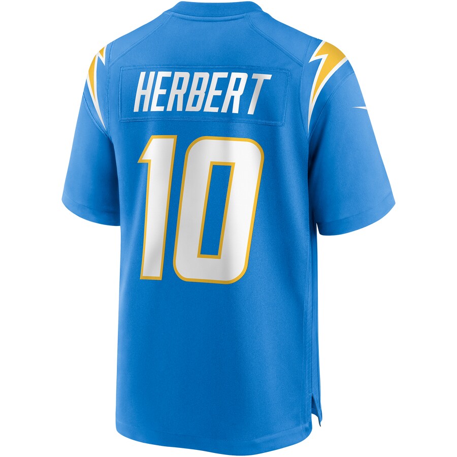 Los Angeles Chargers Justin Herbert Powder Game Blue Football Jersey product image