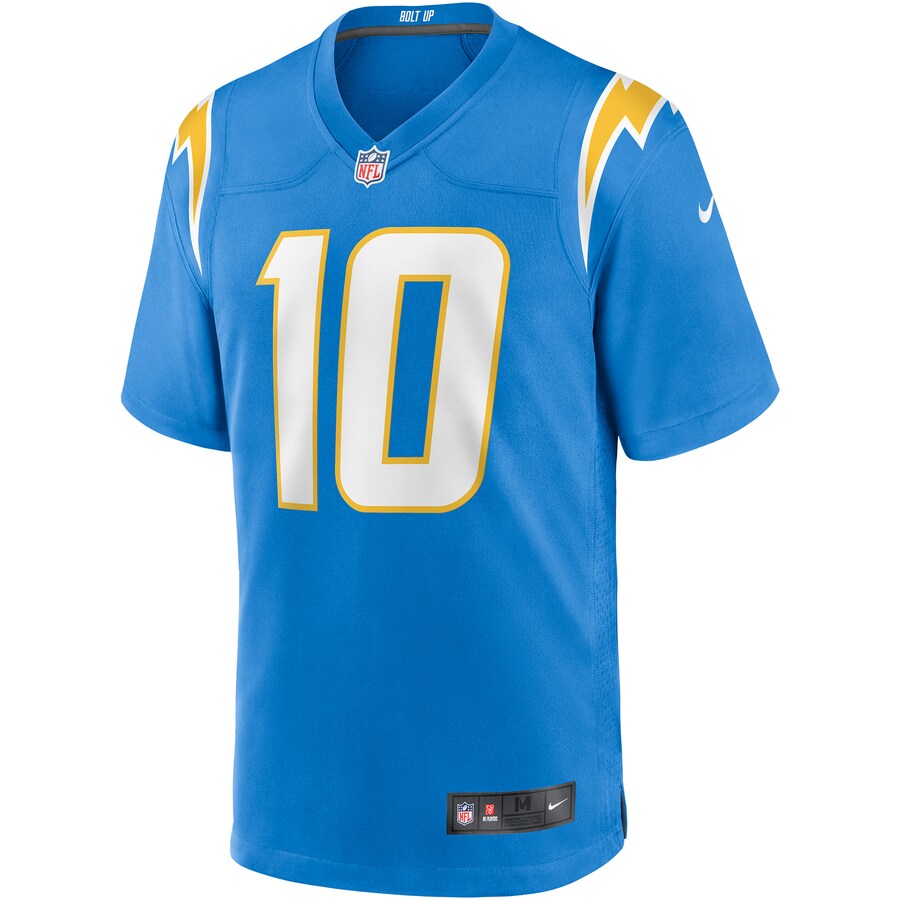 Los Angeles Chargers Justin Herbert Powder Game Blue Football Jersey product image