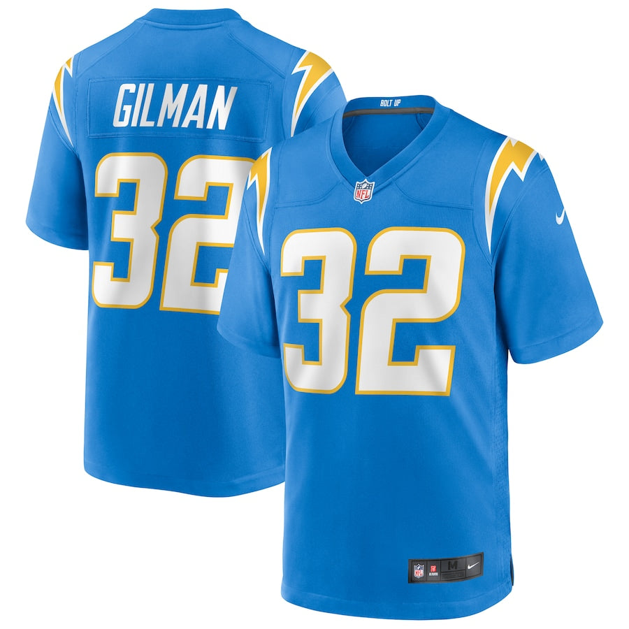 Los Angeles Chargers Alohi Gilman Powder Game Blue Football Jersey product image