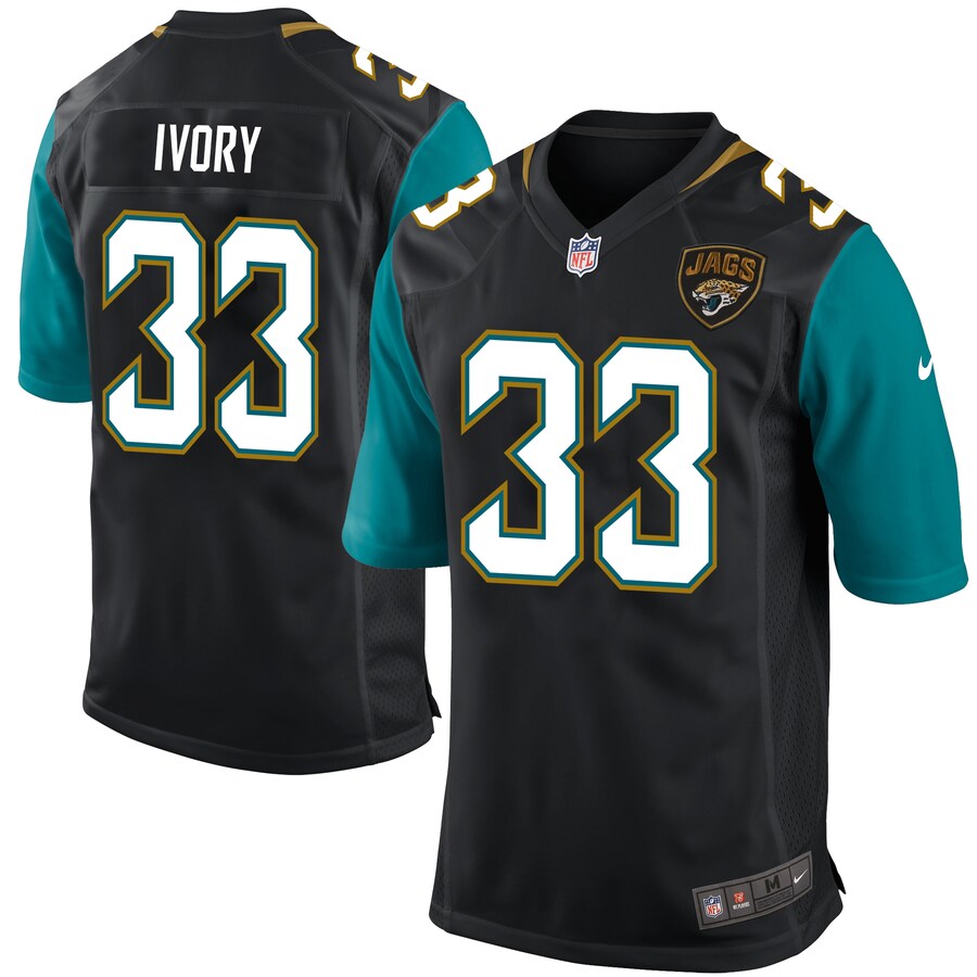 Jacksonville Jaguars Chris Ivory Game Black Football Jersey product image
