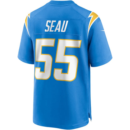 Los Angeles Chargers Junior Seau Powder Game Blue Football Jersey product image