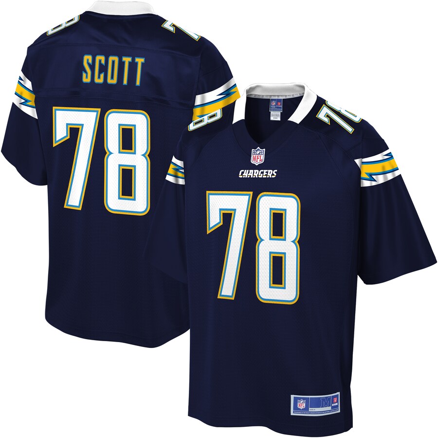 Los Angeles Chargers Trent Scott Pro Line Navy Football Jersey product image