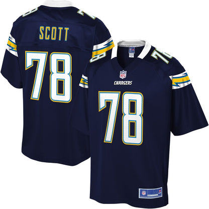 Los Angeles Chargers Trent Scott Pro Line Navy Football Jersey product image