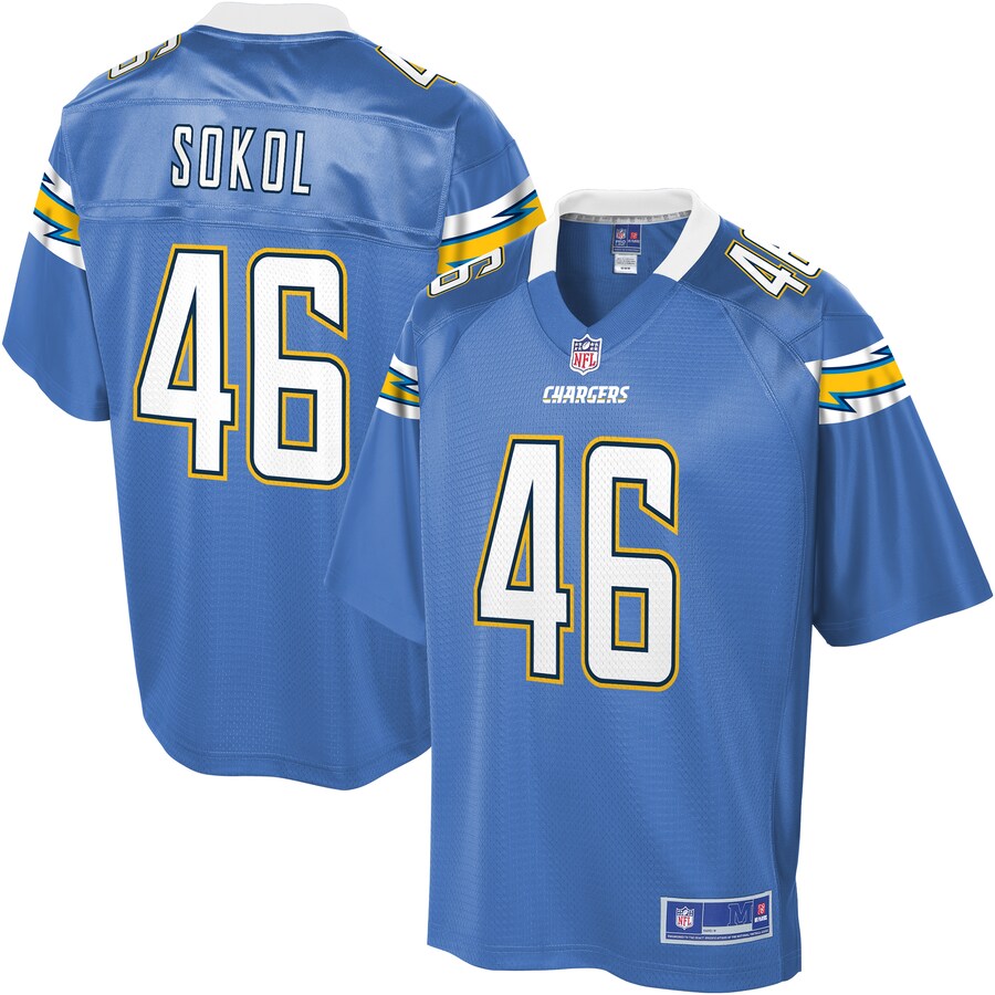 Los Angeles Chargers Matt Sokol Alternate Pro Line Blue Football Jersey product image