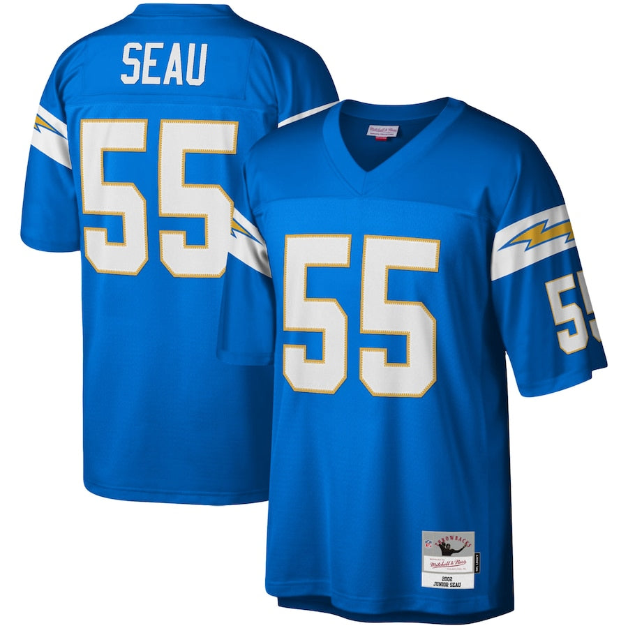 Los Angeles Chargers Junior Seau Powder Legacy Blue Football Jersey product image