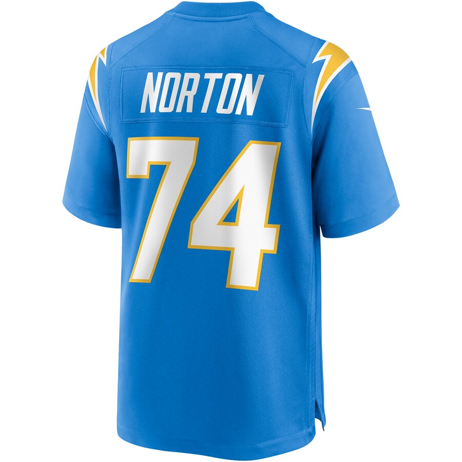 Los Angeles Chargers Storm Norton Powder Team Game Blue Football Jersey product image