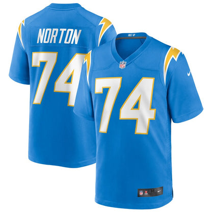 Los Angeles Chargers Storm Norton Powder Team Game Blue Football Jersey product image