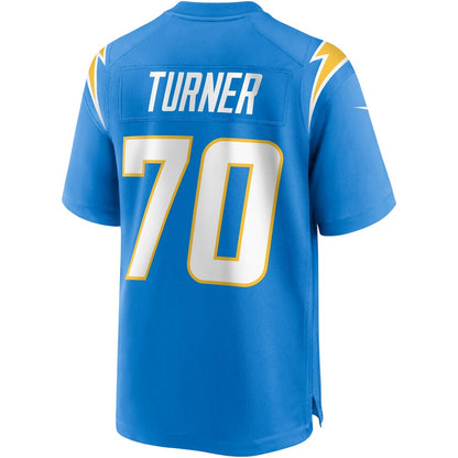 Los Angeles Chargers Trai Turner Powder Game Blue Football Jersey product image