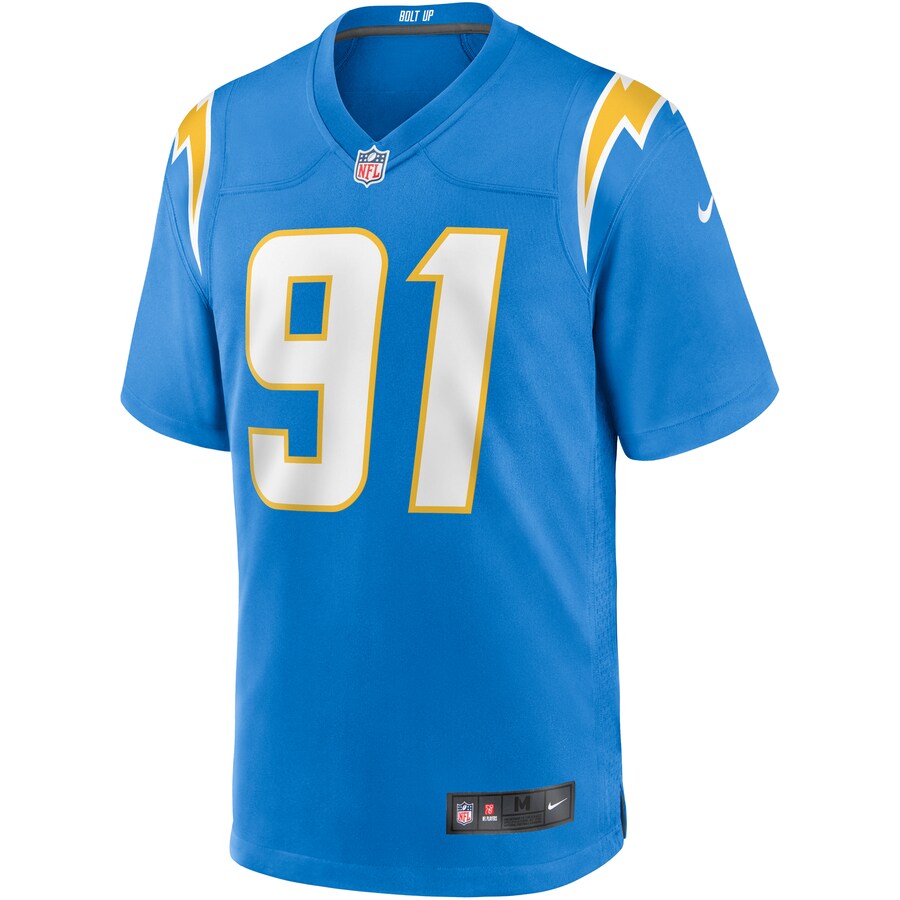 Los Angeles Chargers Cortez Broughton Powder Game Blue Football Jersey product image