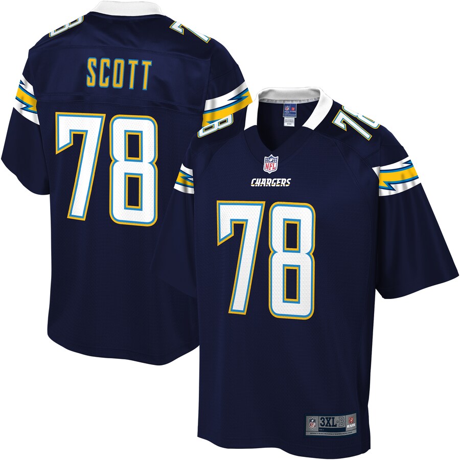 Los Angeles Chargers Trent Scott Pro Line Big & Tall Navy Football Jersey product image