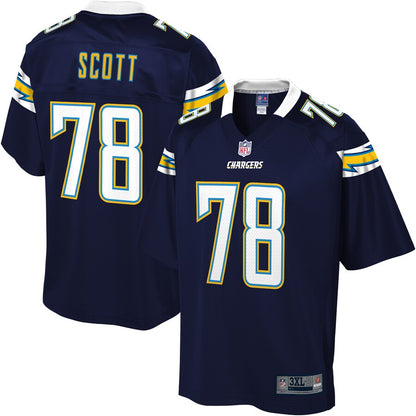 Los Angeles Chargers Trent Scott Pro Line Big & Tall Navy Football Jersey product image