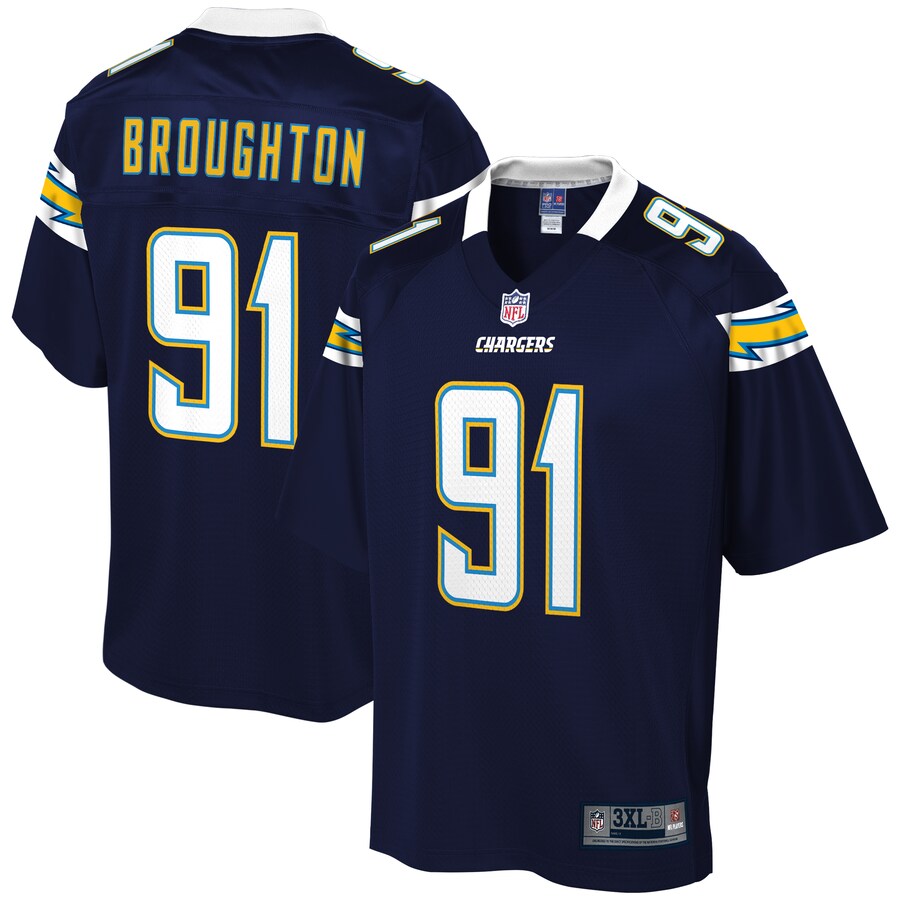 Los Angeles Chargers Cortez Broughton Pro Line Big & Tall Navy Football Jersey product image