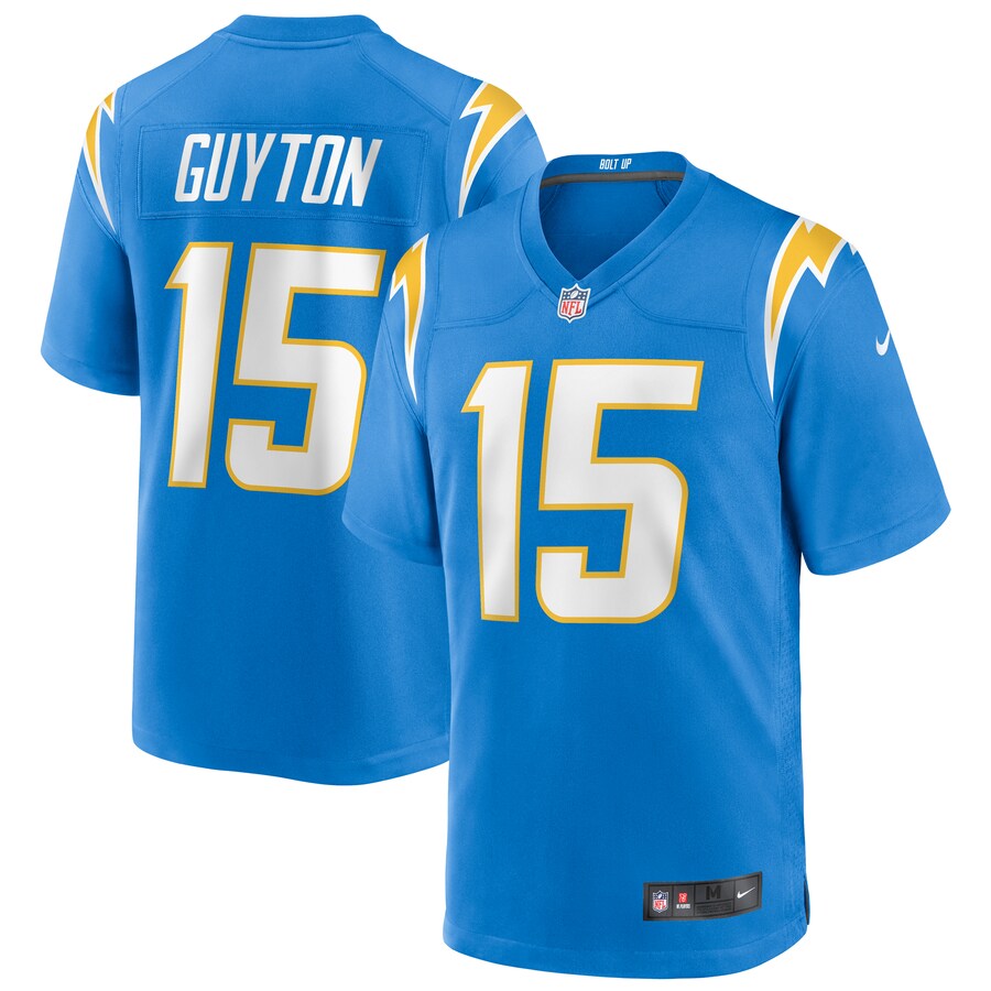 Los Angeles Chargers Jalen Guyton Powder Game Blue Football Jersey product image