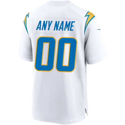 Los Angeles Chargers Custom Game White Football Jersey product image