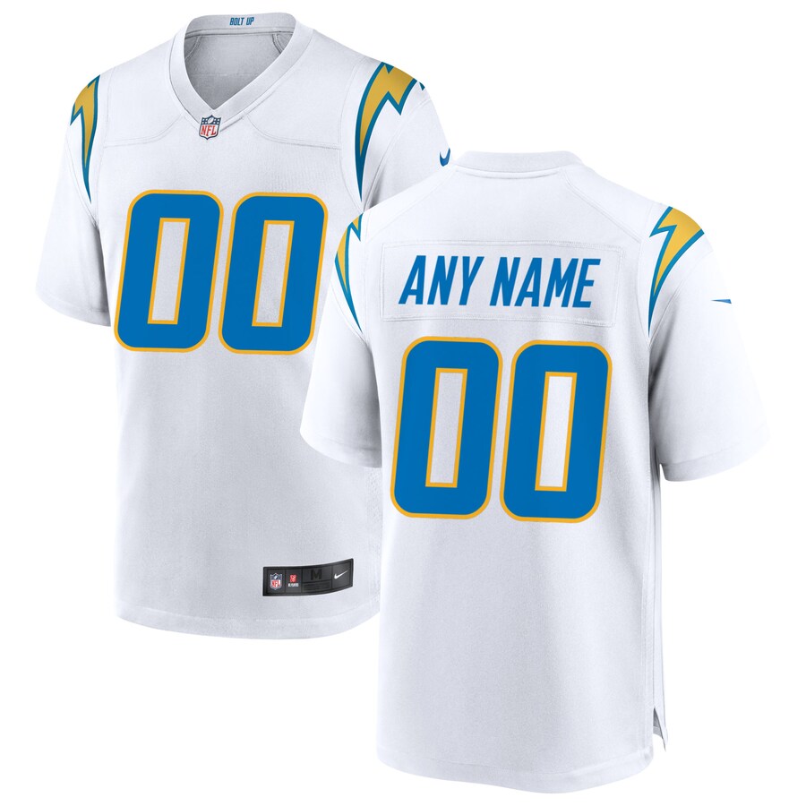 Los Angeles Chargers Custom Game White Football Jersey product image