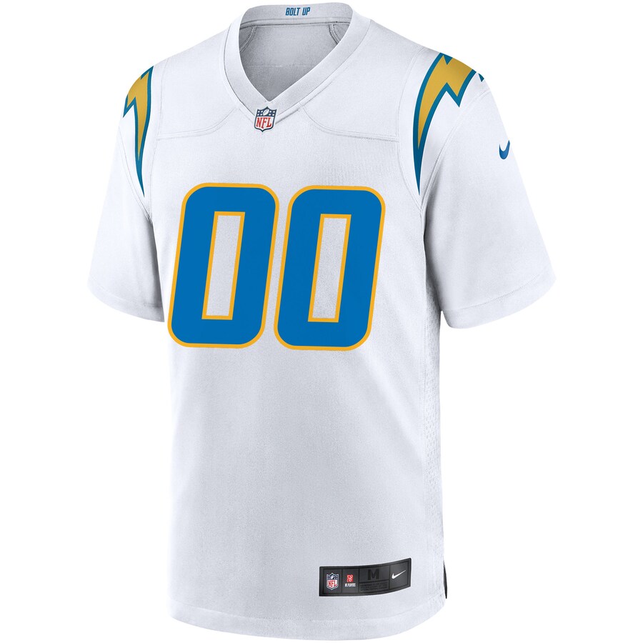 Los Angeles Chargers Custom Game White Football Jersey product image