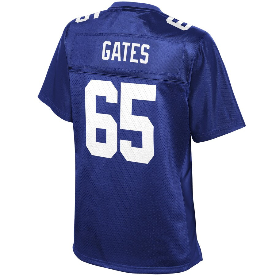 New York Giants Nick Gates Pro Line Big & Tall Royal Football Jersey product image