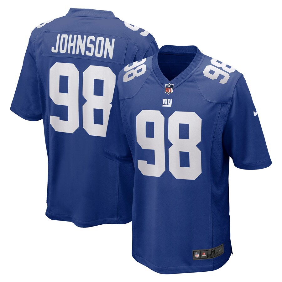 New York Giants Austin Johnson Game Royal Football Jersey product image