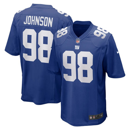 New York Giants Austin Johnson Game Royal Football Jersey product image