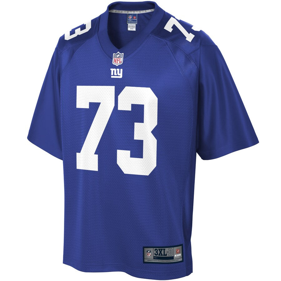 New York Giants Freedom Akinmoladun Pro Line Big & Tall Royal Football Jersey product image