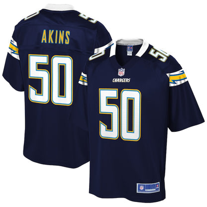 Los Angeles Chargers Curtis Akins Pro Line Navy Football Jersey product image