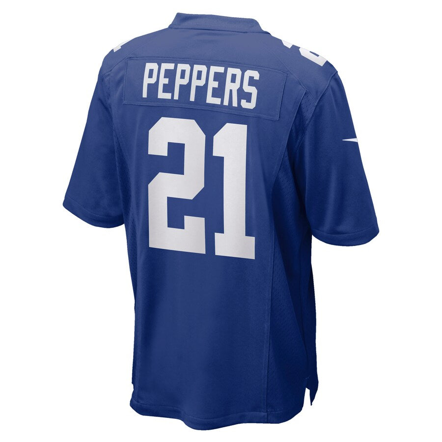 New York Giants Jabrill Peppers Game Royal Football Jersey product image