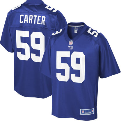 New York Giants Lorenzo Carter Pro Line Big & Tall Royal Football Jersey product image