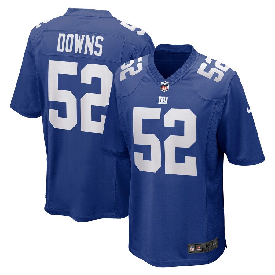 New York Giants Devante Downs Game Royal Football Jersey product image