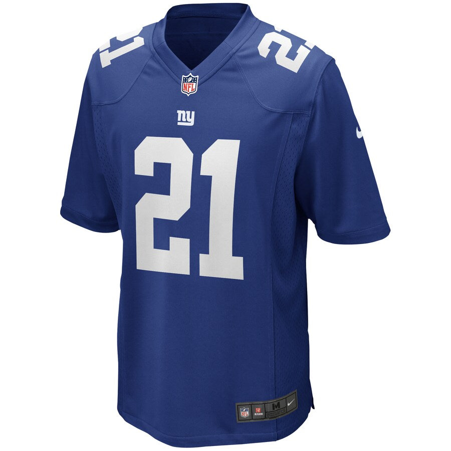 New York Giants Tiki Barber Game Royal Football Jersey product image
