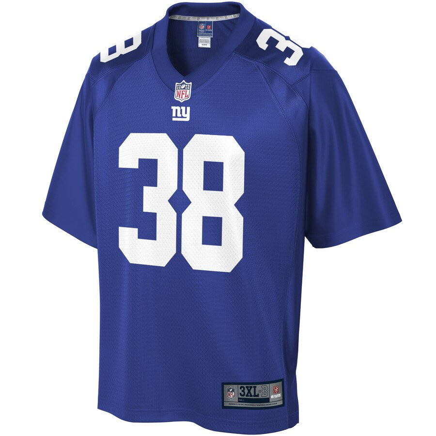New York Giants Devante Downs Pro Line Big & Tall Royal Football Jersey product image