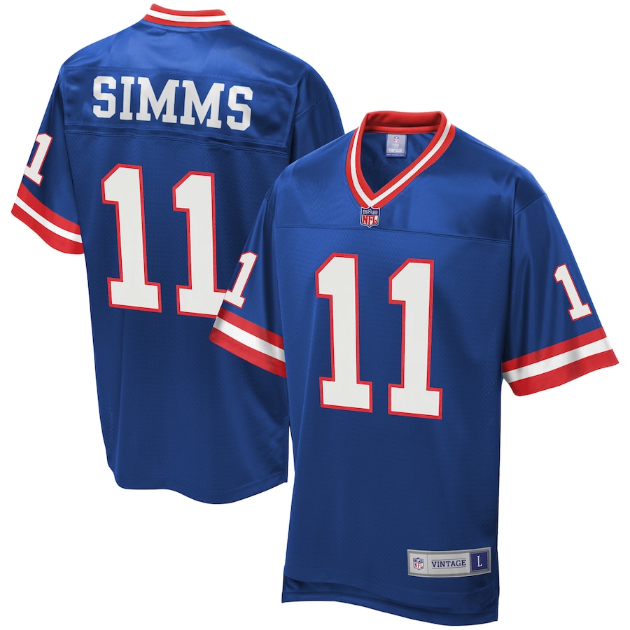 New York Giants Phil Simms Pro Line Royal Football Jersey product image