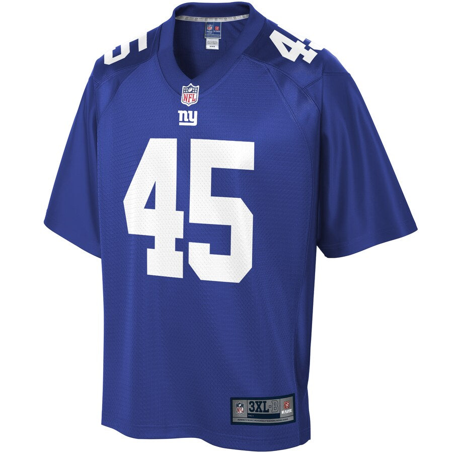 New York Giants Nate Stupar Pro Line Big & Tall Royal Football Jersey product image