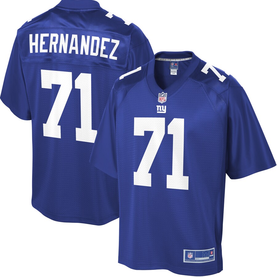 New York Giants Will Hernandez Pro Line Big & Tall Royal Football Jersey product image