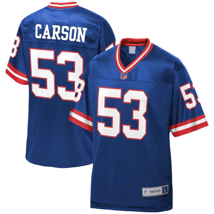 New York Giants Harry Carson Pro Line Royal Football Jersey product image