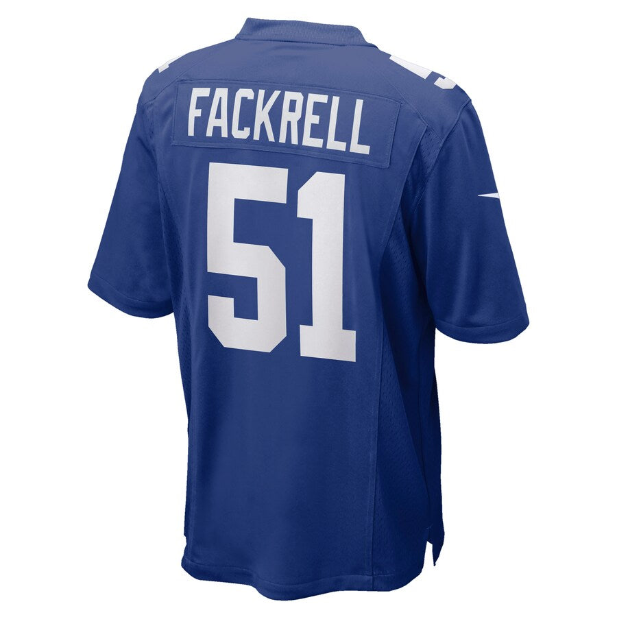 New York Giants Kyler Fackrell Game Royal Football Jersey product image