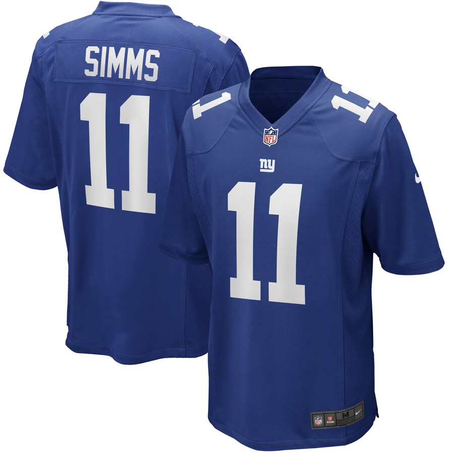 New York Giants Phil Simms Game Royal Football Jersey product image