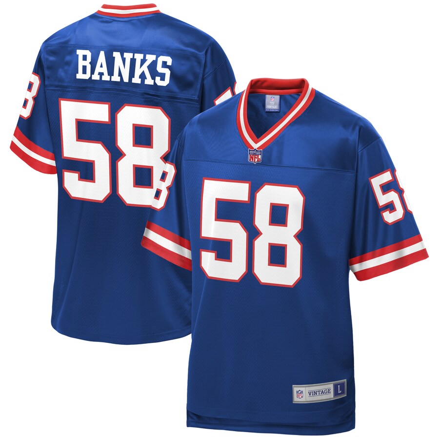 New York Giants Carl Banks Pro Line Royal Football Jersey product image