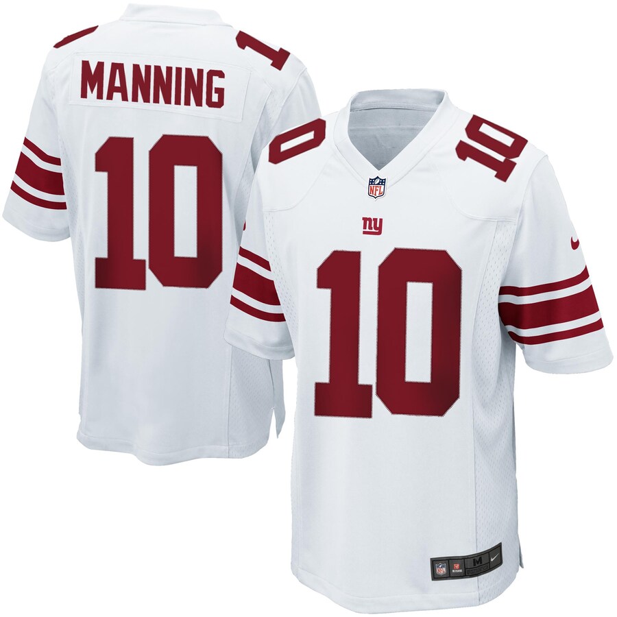 New York Giants Eli Manning Game White Football Jersey product image