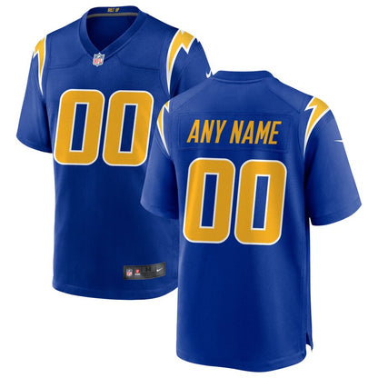 Los Angeles Chargers Royal Custom Alternate Game Royal Football Jersey product image