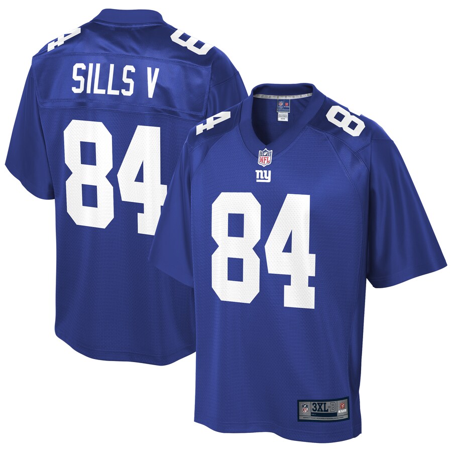 New York Giants David Sills Pro Line Big & Tall Royal Football Jersey product image