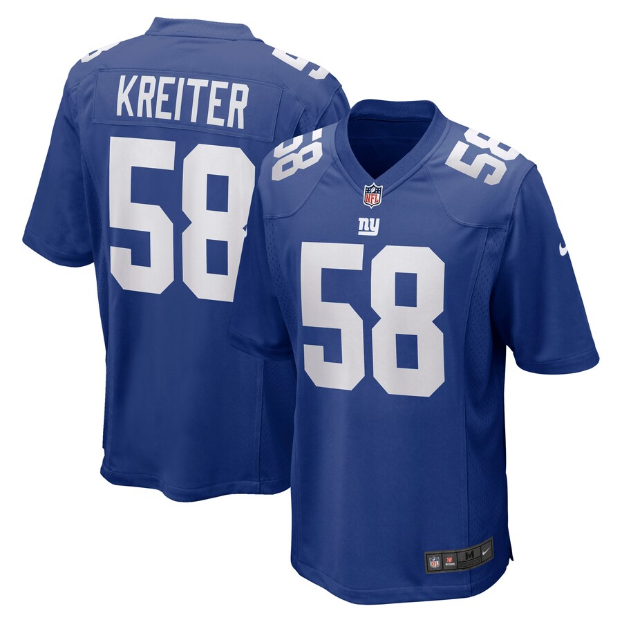 New York Giants Casey Kreiter Game Royal Football Jersey product image
