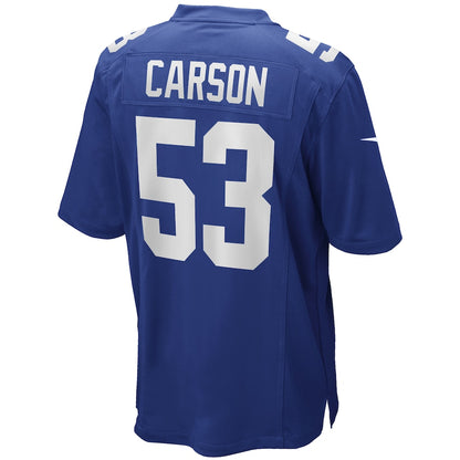 New York Giants Harry Carson Game Royal Football Jersey product image
