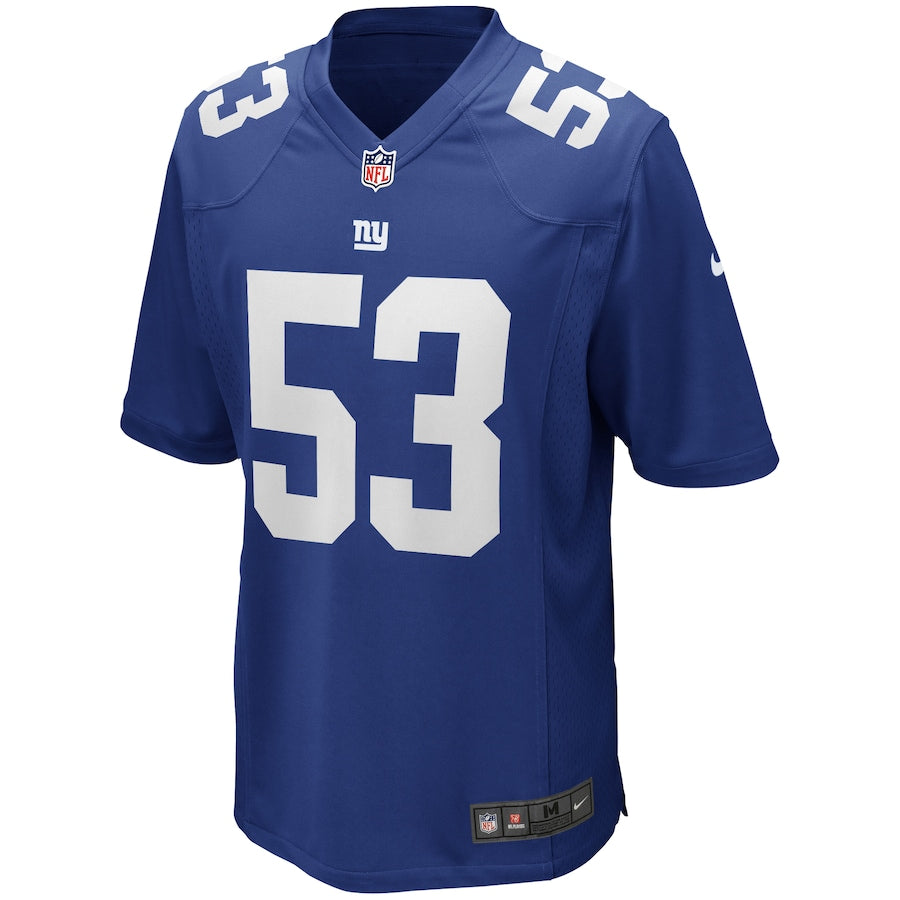 New York Giants Harry Carson Game Royal Football Jersey product image